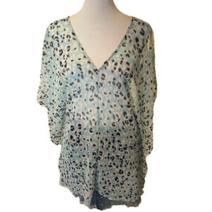 NYDJ Los Angeles sheer oversized flowy blouse. NWOT